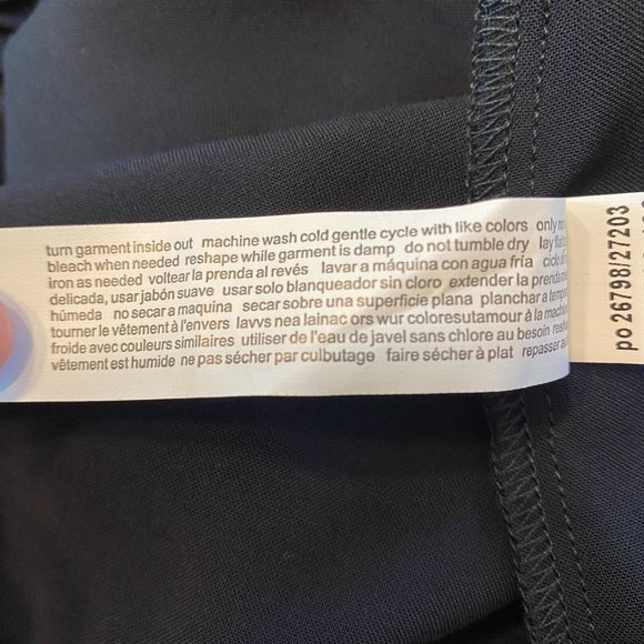 Eloquii Dress 18 Black Shift Tunic Puff Sleeve Lightweight Tie Back Plus New NWT - Picture 11 of 11